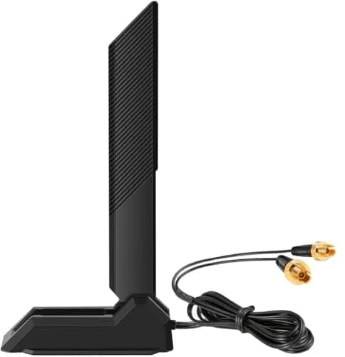 slinkdsco WiFi 7 Gaming Motherboard Magnetic Base Antenna with EZ-Plug Connector (NOT RP-SMA) for ASUS ROG Series | High-Speed Wireless thumbnail 1
