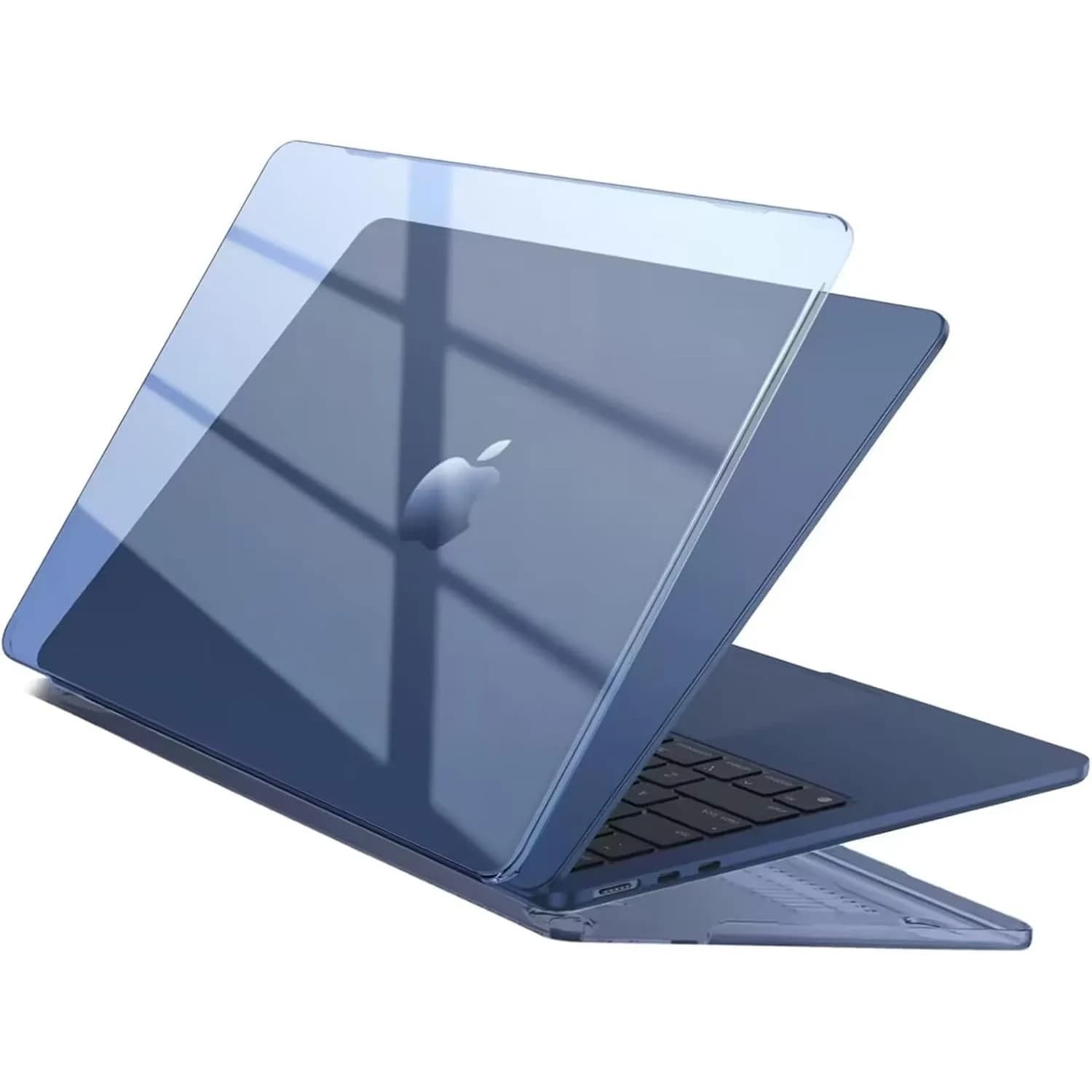 EooCoo Crystal Midnight Hard Shell Case for MacBook Air 13.6-inch M2-M5 (2022-2026) | Snap-On Protection