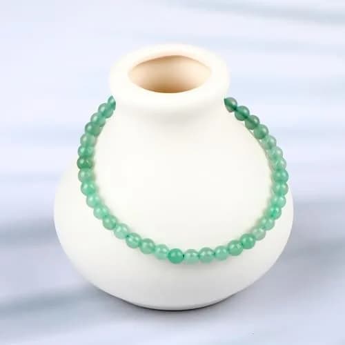 LPBeads Natural Green Aventurine Gemstone Stretch Bracelet 4mm Round Beads | Healing Crystal Jewelry for Women Men thumbnail 6