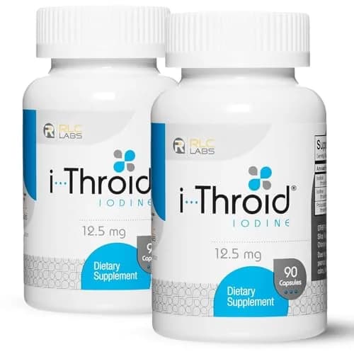 RLC Labs i-Throid 12.5 mg | Thyroid Support for Hypothyroidism, Vegetarian Capsules thumbnail 1
