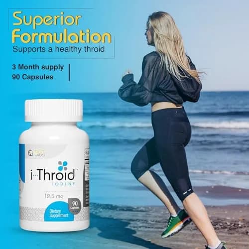 RLC Labs i-Throid 12.5 mg | Thyroid Support for Hypothyroidism, Vegetarian Capsules thumbnail 2