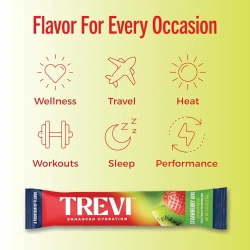 TREVI Electrolytes Powder Packets Strawberry Kiwi 28 Servings | Sugar-Free Hydration with 3x Electrolytes thumbnail 3