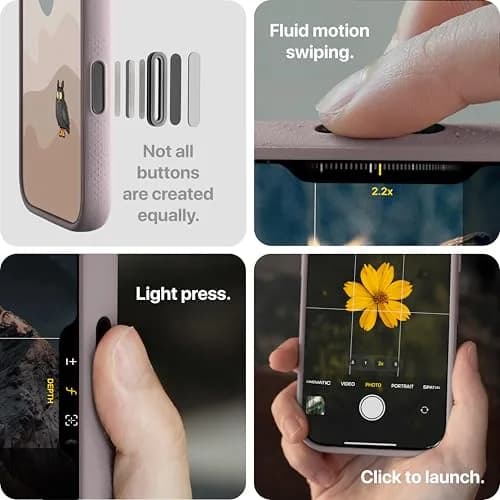 TineeOwl iPhone 16 Pro Max Magnetic Case, Slim TPU, Camera Control Button, Compatible with MagSafe, Dusty Lilac thumbnail 3