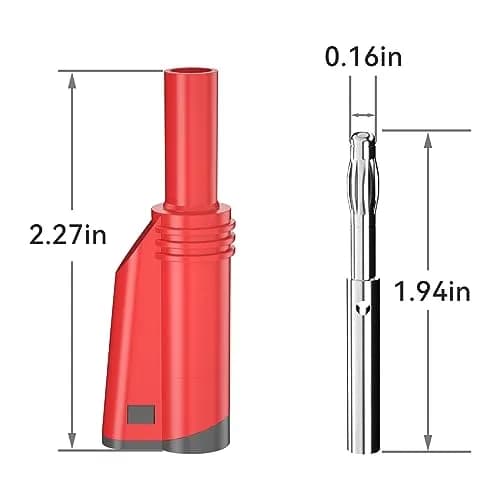 Goupchn 4mm Stackable Banana Plugs, 20PCS Ten Colors | 1000V/10A Rated Solderless Connectors thumbnail 2