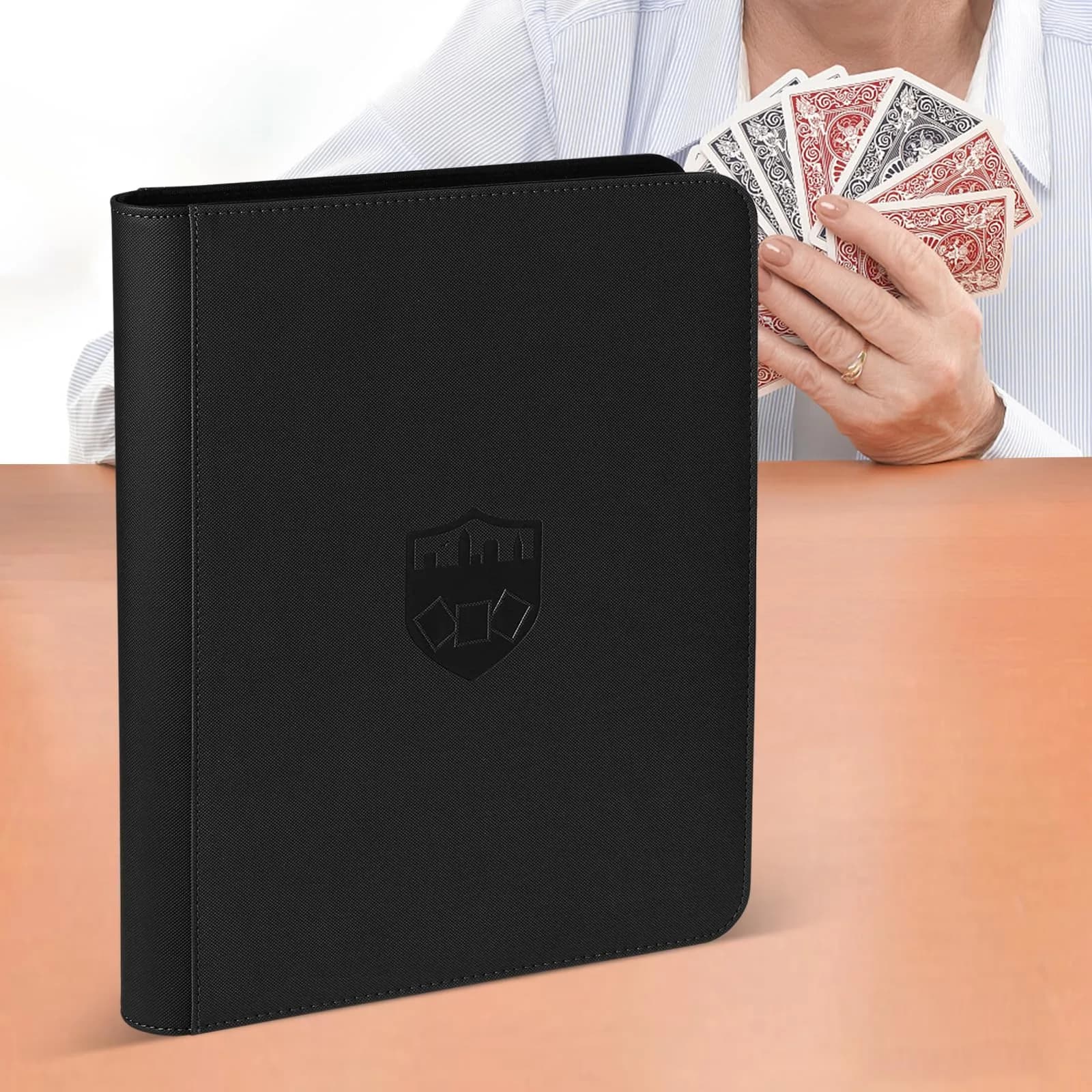 GERMUN 360 Card Ringless Zipper Binder | Acid-Free PU Leather for TCG Sports Cards thumbnail 6