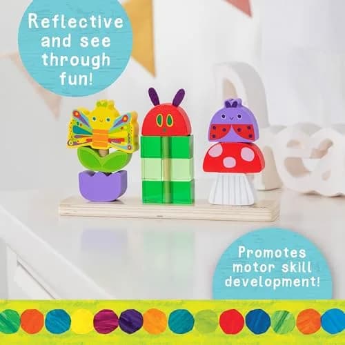 KIDS PREFERRED The Very Hungry Caterpillar Wooden Stacking Toy 19.5cm (7.87in) | Educational Toy for Toddlers thumbnail 4