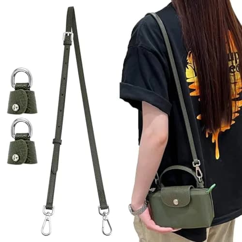 KIYOMIL Genuine Leather Bag Strap Replacement for MINI Pouch | 1.2cm Width, 94-124cm Adjustable Length thumbnail 2