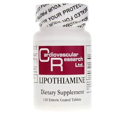 Cardiovascular Research Lipothiamine Vitamin B1 with Alpha-Lipoic Acid 120 Count | Cellular Energy & Antioxidant Support thumbnail 1