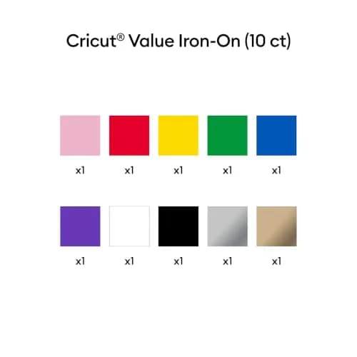 Cricut Value Iron-On Rainbow Sampler 12in x 12in (30.5cm x 30.5cm) | 10 Sheets for T-Shirts & Crafts thumbnail 3