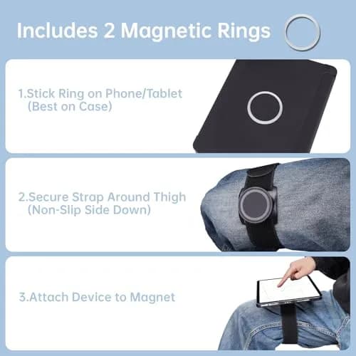 NiHome Adjustable Pilot Magnetic Kneeboard for iPad | Secure, Anti-Slip, Hands-Free thumbnail 6