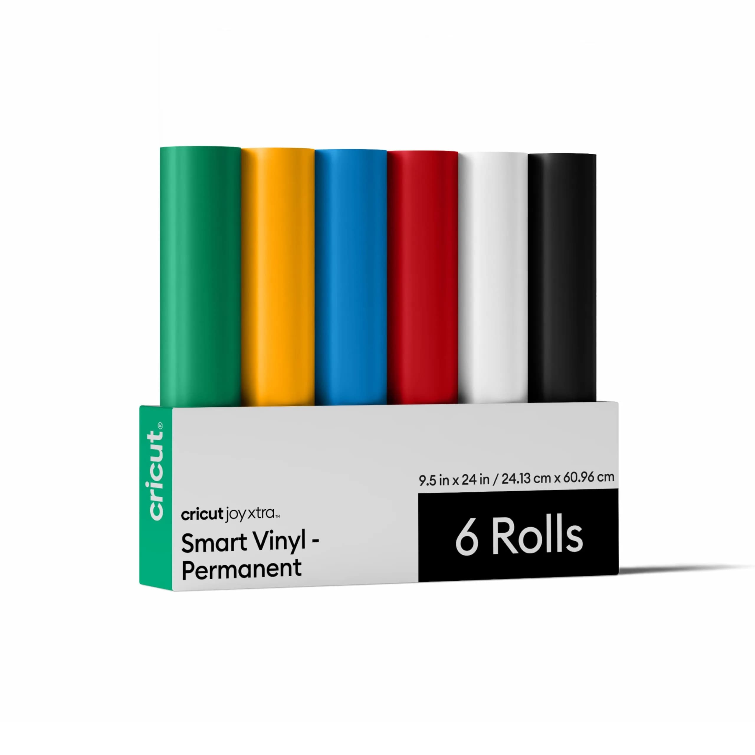 Cricut Smart Permanent Vinyl, Sampler Pack (5.5in x 3ft, 6 Sheets) Weather-Resistant for Outdoor Use — 9.5 in