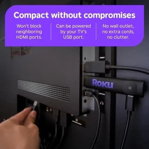 Roku Streaming Stick HD Voice Remote | Stream 500+ Free Channels thumbnail 5