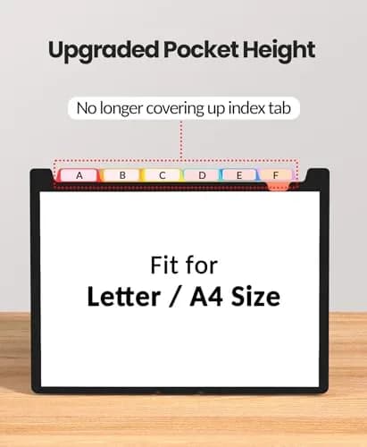 Sooez Accordion File Organizer, 26-Pocket Letter Size Expanding File Folder | Deeper Pockets & Unobstructed Tabs thumbnail 2