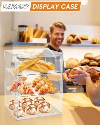 MEI NIAN 4-Tier Bread Box 27.9cm (11 in) | Adjustable Compartments for Breads, Muffins, Bagels thumbnail 5