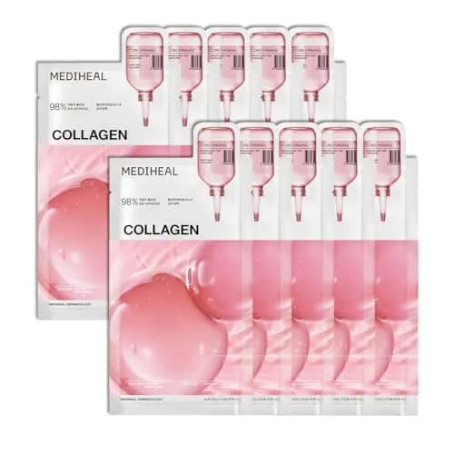 MEDIHEAL Collagen Essential Face Sheet Mask 10ea | Skin Firming & Plumping Hydration thumbnail 1