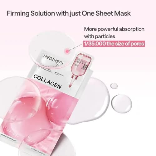 MEDIHEAL Collagen Essential Face Sheet Mask 10ea | Skin Firming & Plumping Hydration thumbnail 7