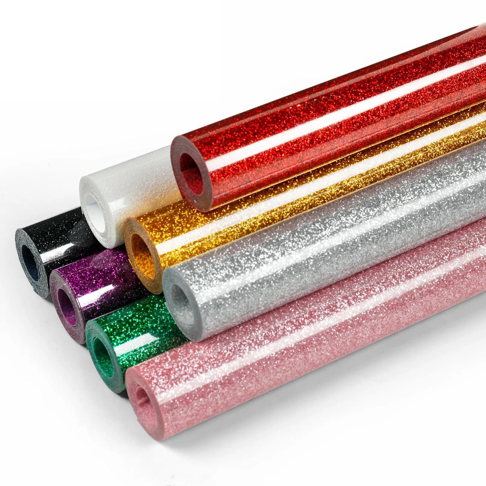 HTVRONT Glitter HTV Vinyl Bundle 8 Rolls 10" x 3FT | SGS Certified Heat Transfer Vinyl for T-Shirts
