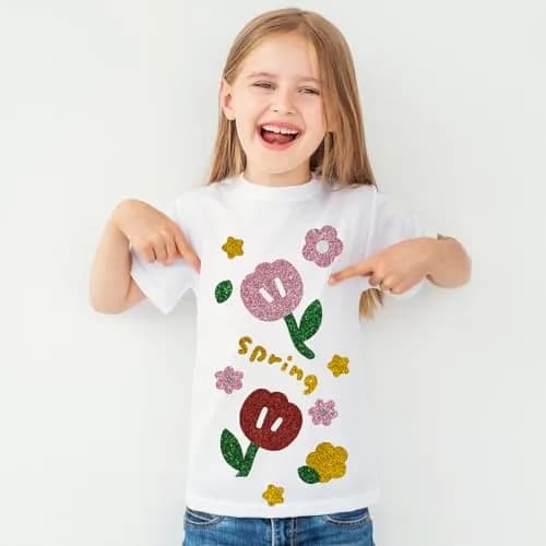 HTVRONT Glitter HTV Vinyl Bundle 8 Rolls 10" x 3FT | SGS Certified Heat Transfer Vinyl for T-Shirts thumbnail 5
