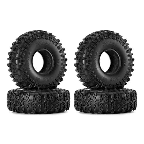INJORA 1.9" Cling On Tires 120×42mm for 1/10 RC Crawler | Super Soft & Sticky S5 Compound thumbnail 1