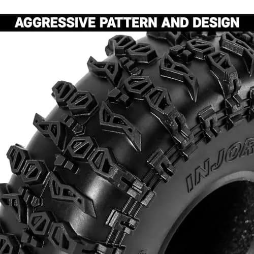 INJORA 1.9" Cling On Tires 120×42mm for 1/10 RC Crawler | Super Soft & Sticky S5 Compound thumbnail 3