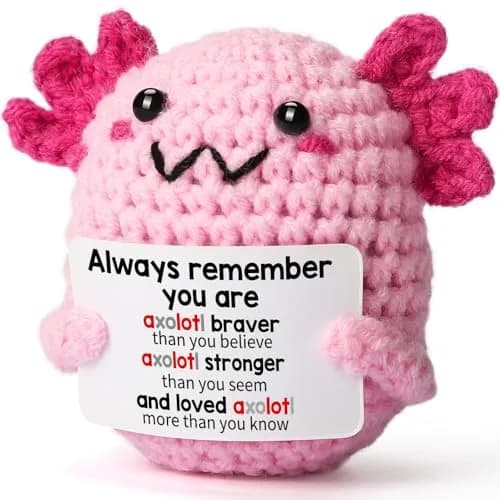 WEYON Handmade Crochet Axolotl Plush Toy 3.81 cm (1.5 inches) | ASTM-Tested Non-Toxic Toy Figure thumbnail 1