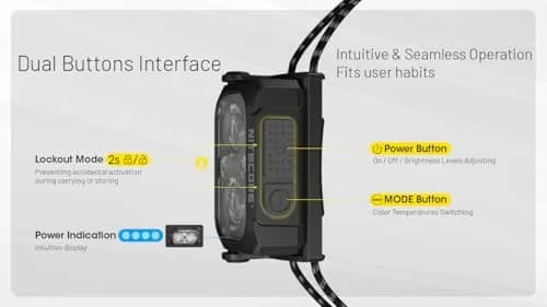 Nitecore NU25 MCT UL 400 Lumen Ultralight USB-C Headlamp | Multiple Color Temperatures & Waterproof thumbnail 6