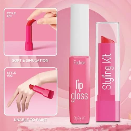 Cosaway Fake Makeup Kits for Girls 3-5 Years Old | Safe Pretend Play Toy in Pink thumbnail 4