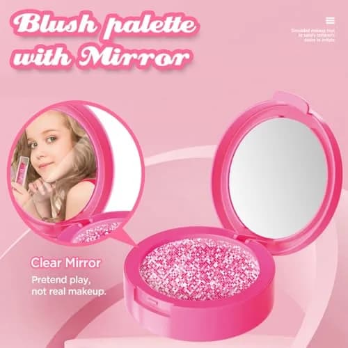 Cosaway Fake Makeup Kits for Girls 3-5 Years Old | Safe Pretend Play Toy in Pink thumbnail 3