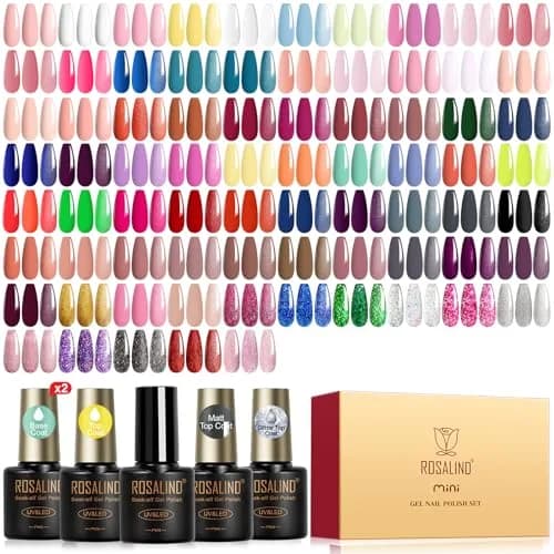 ROSALIND Gel Nail Polish Set 80 pcs | 75 Colors, UV & LED Compatible, Long Lasting, 0.25 Fl Oz Each thumbnail 1