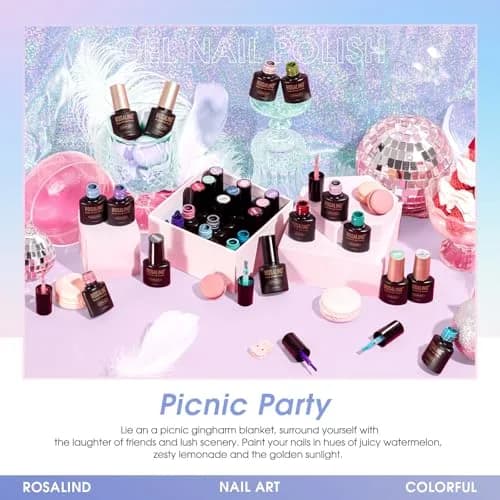 ROSALIND Gel Nail Polish Set 80 pcs | 75 Colors, UV & LED Compatible, Long Lasting, 0.25 Fl Oz Each thumbnail 6