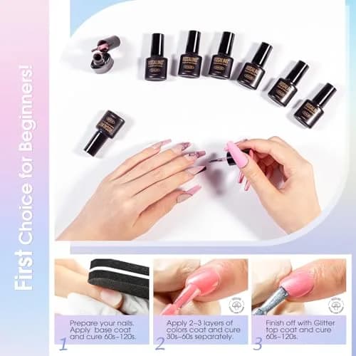 ROSALIND Gel Nail Polish Set 80 pcs | 75 Colors, UV & LED Compatible, Long Lasting, 0.25 Fl Oz Each thumbnail 7