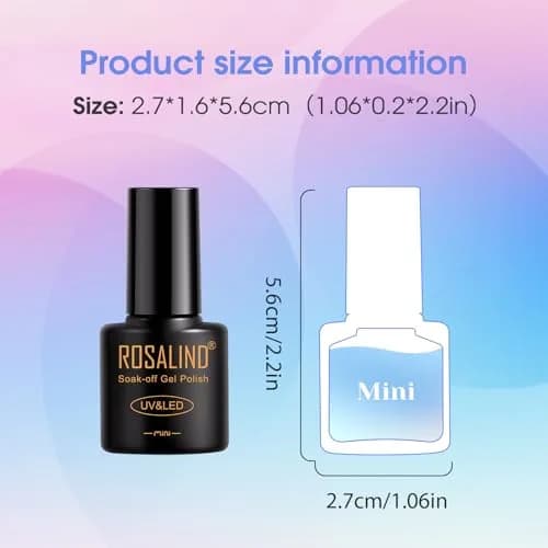 ROSALIND Gel Nail Polish Set 80 pcs | 75 Colors, UV & LED Compatible, Long Lasting, 0.25 Fl Oz Each thumbnail 9