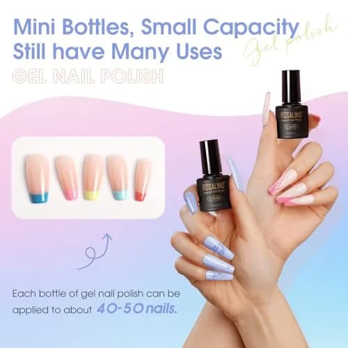 ROSALIND Gel Nail Polish Set 80 pcs | 75 Colors, UV & LED Compatible, Long Lasting, 0.25 Fl Oz Each thumbnail 3