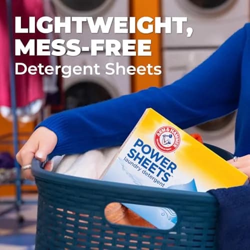 ARM & HAMMER Power Sheets Laundry Detergent, Fresh Breeze, 35 Count | HE Compatible, Plastic-Free Sheets thumbnail 5