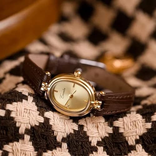 CARLIEN Women's Vintage Oval Quartz Watch 25mm (0.98") | Japanese Movement thumbnail 2