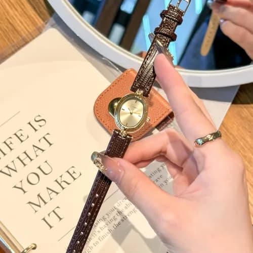 CARLIEN Women's Vintage Oval Quartz Watch 25mm (0.98") | Japanese Movement thumbnail 3