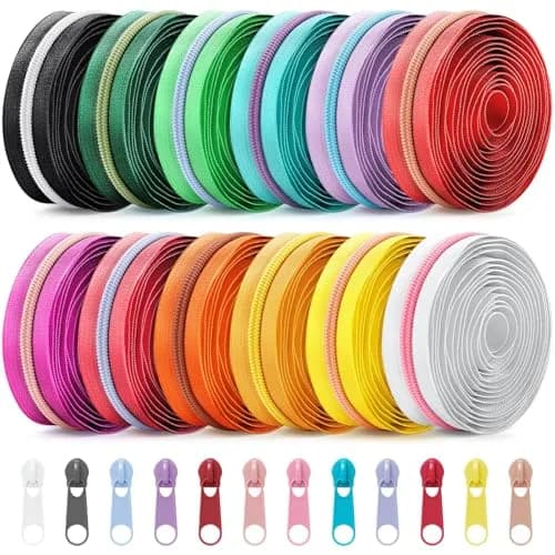 Solsew Nylon Zipper Roll, Rainbow Colors, 36 Yards | Easy Cut & Smooth Sliding thumbnail 1