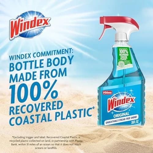 Windex Original Glass Cleaner Spray Bottle 46 fl oz (23 Fl Oz x 2) | Streak-Free Shine for Home Surfaces thumbnail 5