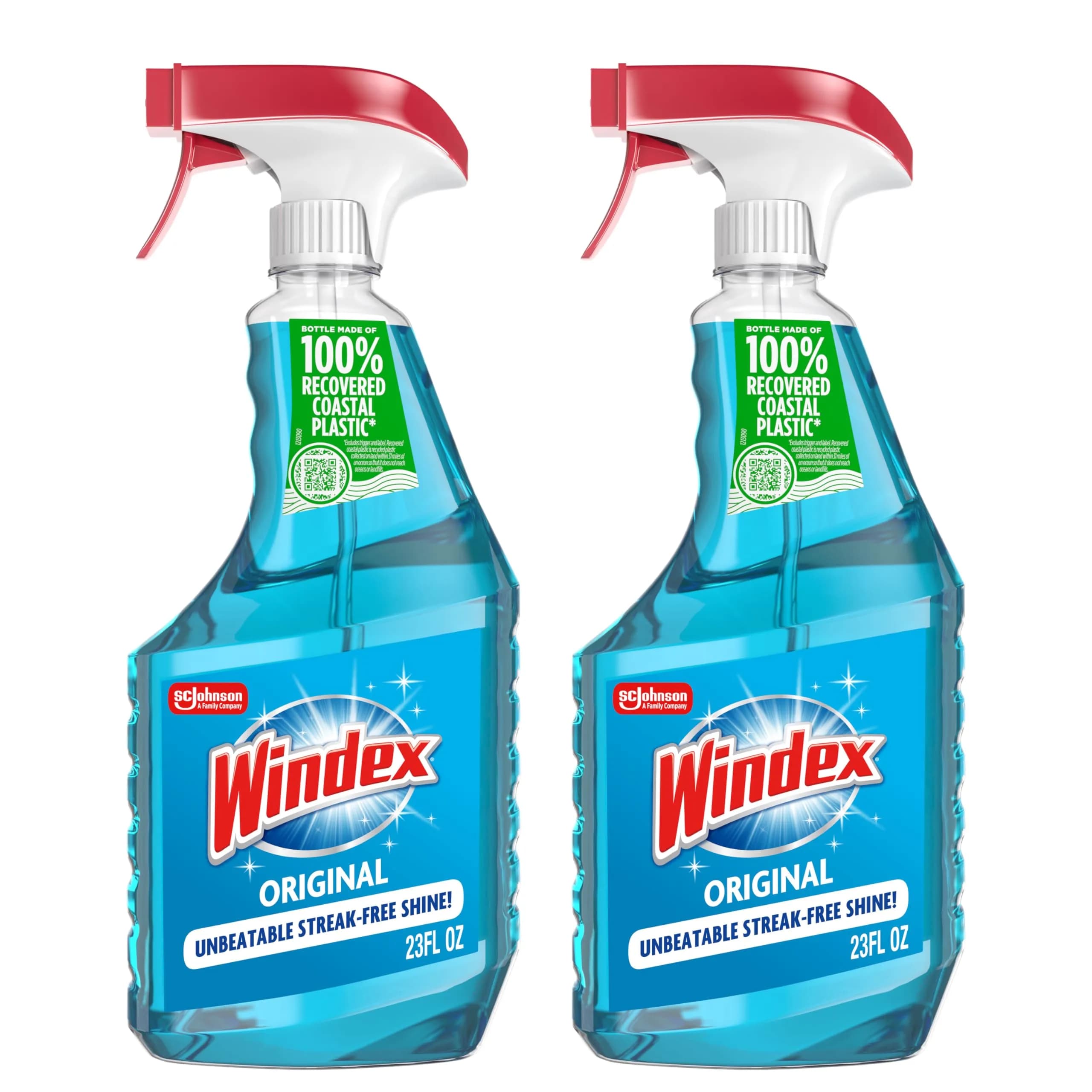Windex Original Glass Cleaner Spray Bottle 46 fl oz (23 Fl Oz x 2) | Streak-Free Shine for Home Surfaces - main product image