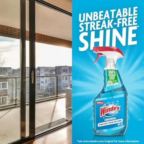 Windex Original Glass Cleaner Spray Bottle 46 fl oz (23 Fl Oz x 2) | Streak-Free Shine for Home Surfaces thumbnail 4