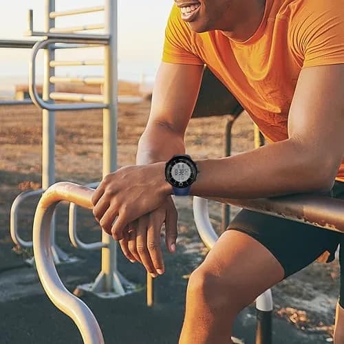 PALADA Men's Digital Sports Watch 50mm (1.97in) | Shock Resistant, 50M Water Resistant, LED Backlight thumbnail 7