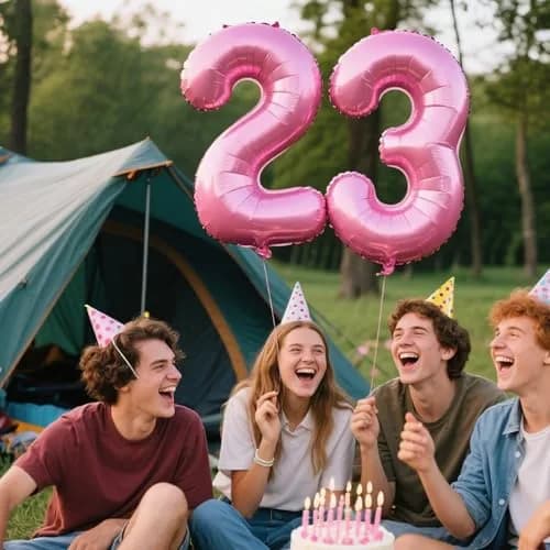 Kelfuoya Pink Number 3 Balloon 40 Inch | Reusable Foil Digital Helium Balloon thumbnail 5