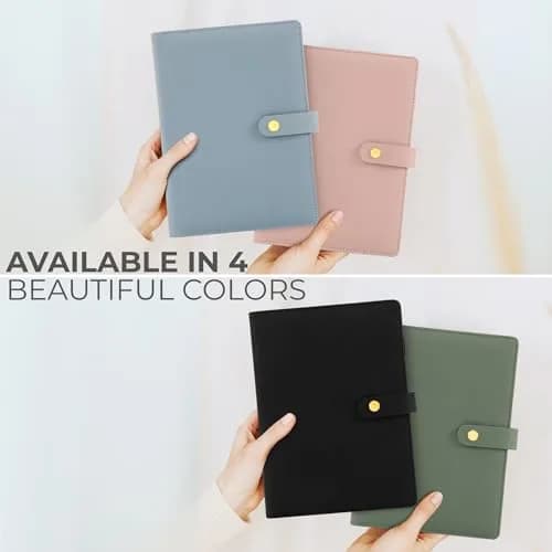 ZICOTO A5 Ring Binder with 6 Golden Rings | Refillable Organizer with Pockets thumbnail 8