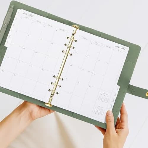 ZICOTO A5 Ring Binder with 6 Golden Rings | Refillable Organizer with Pockets thumbnail 2