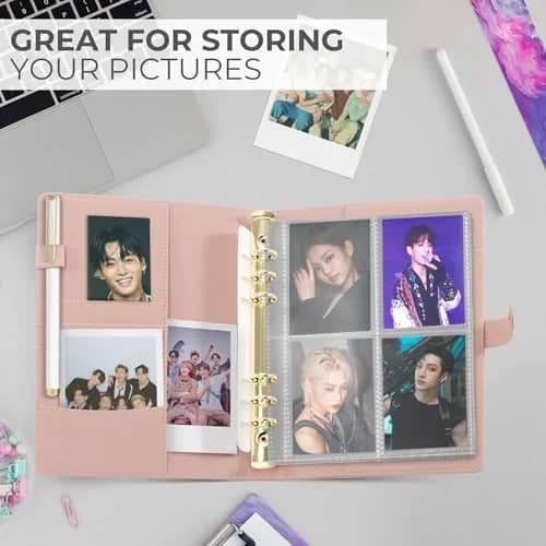 ZICOTO Aesthetic A5 Binder with 6 Golden Rings | Refillable Organizer with Pockets thumbnail 7