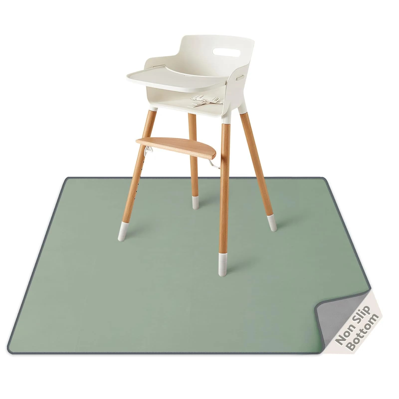 Blissful Diary Baby Splat Mat 128cm x 128cm (50.4 x 50.4 Inch) | Waterproof Floor Protector for High Chairs & Playtime