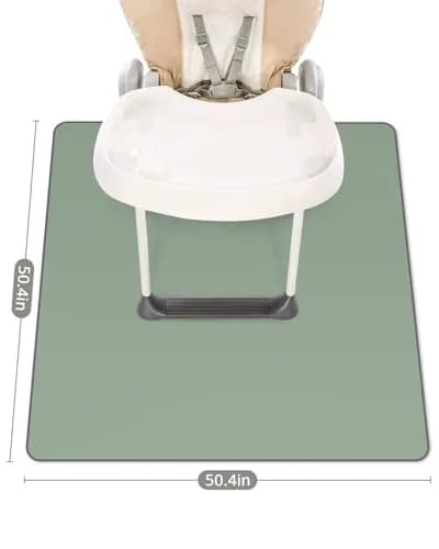 Blissful Diary Baby Splat Mat 128cm x 128cm (50.4 x 50.4 Inch) | Waterproof Floor Protector for High Chairs & Playtime thumbnail 3