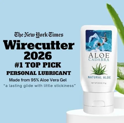 Aloe Cadabra Natural Water Based Personal Lubricant & Vaginal Moisturizer 156ml (5.5 Fl Oz) | Unscented, pH Balanced, Organic Aloe Lube for Men, Women & Couples thumbnail 3