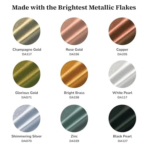 DecoArt Americana Dazzling Metallics Acrylic Paint Set 2 fl oz Bottles (9-Pack) | Metallic Craft Paints for Canvas, Wood & DIY Projects thumbnail 2