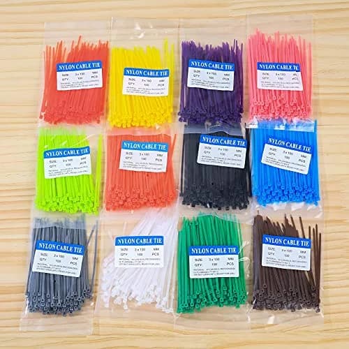 HexinYigjly 2400 Pcs 4 Inch Multicolor Nylon Zip Ties | UV & Heat Resistant for Home, Office, Garden thumbnail 4